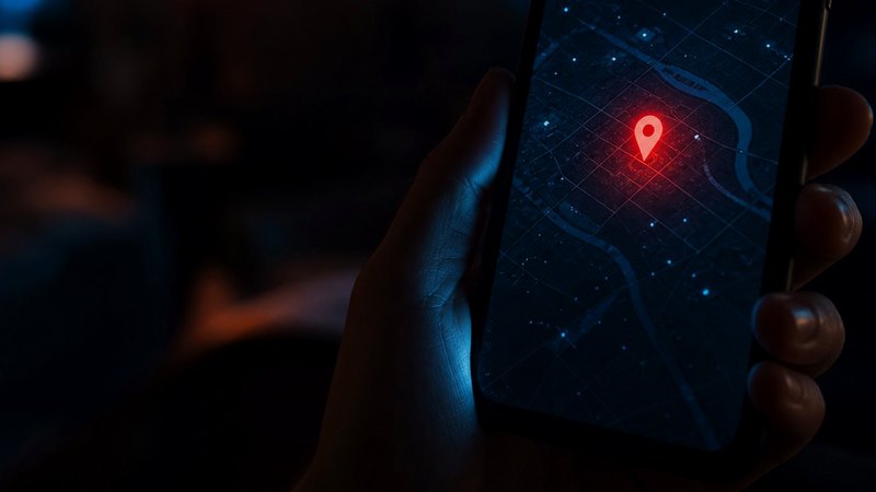 Recipient receiving an SMS with a live location map link
